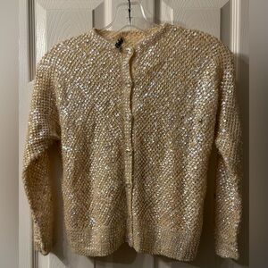 Rare Laura Aponte  Vintage Sequins and Beads Cardigan size M